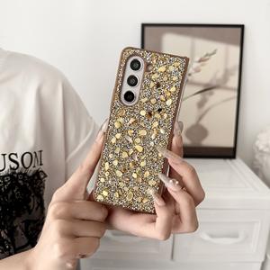 Housse de téléphone portable avancée en pierre bling avec strass pour Samsung ZFold 6/5/4/3, étui de protection antichoc - Product Image 2