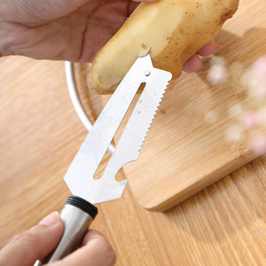 Stainless Steel Multi Functional Peeler 3 Pieces Fruit Vegetable Knife Bottle Opener Kitchen Tool - Product Image 2