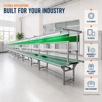 Banc de travail pour l'assemblage de produits numériques 3C, assemblage électronique industriel, avec cadre en profilé aluminium et postes de travail modulaires