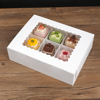 Boîte d'emballage en papier kraft pour 12 cupcakes/muffins/tartes aux œufs Baking Star avec option à emporter