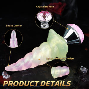 <span class=keywords><strong>Plug</strong></span> <span class=keywords><strong>anal</strong></span> en silicone liquide <span class=keywords><strong>licorne</strong></span>, coloré, portable, dilatateur, base incurvée, mince, flexible, pour la stimulation de la prostate, masturbation - Product Image 4