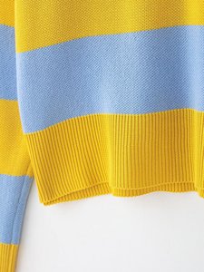 TAOP&ZA Nouvelle Collection Printemps 2026 – <span class=keywords><strong>Pull</strong></span> en Maille Rayé Color-block Ample, Tendance et Polyvalent 5536218 - Product Image 6