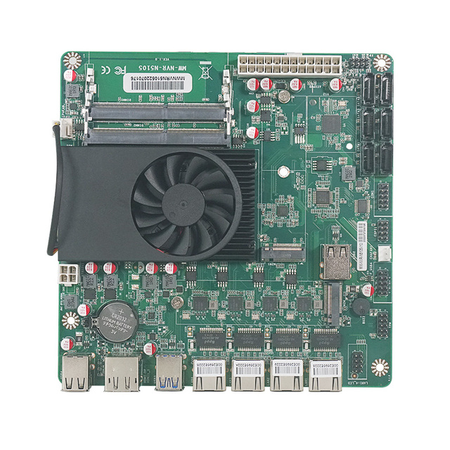 BKHD Celeron N5105 Industrial Motherboard NAS 4 Cores 4 Threads Low Power Processor 4x2.5G I225/i226  M.2 Slot 6xSATA DP HD