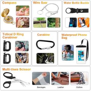 Ventes chaudes - Fournitures de plein air, équipement de camping, boîte à trésors de survie en milieu sauvage, ensemble d'outils de survie en milieu sauvage multifonctionnel - Product Image 4
