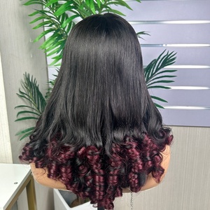 SDD Flower Curlyy 5*5 <b>Wig</b> Super Double Drawn Vietnam 5*5 <b>Wig</b> 100% <b>Human</b> Hair Luxury <b>Wig</b> - Product Image 2