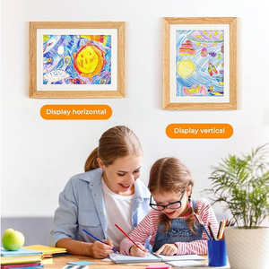 Trẻ em nghệ thuật khung bằng gỗ 8.5x11 hình ảnh khung với Mat thay đổi hiển thị lưu trữ khung tường giữ 100 miếng - Product Image 5