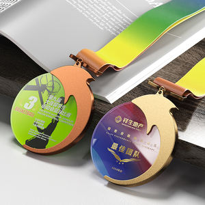 ميدالية كريستال مخصصة للميدالية الزجاجية ميدالية كاراتيه رياضية معدنية بحبل ملون وكأس معدني نحت مطبوع فوق بالأشعة فوق بنفث - Product Image 5