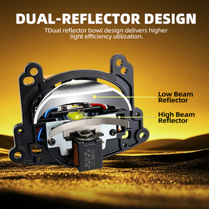 Sanvi A45 Lente de Proyector Mini Bi-LED de 3.0 Pulgadas 6000K 72W 12V Doble Chip Doble Reflector para Actualización de Faros de Coche - Product Image 5