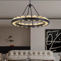 Lámparas Colgantes de Alabastro VEKO, Lámparas de Techo Modernas de Alabastro con Bolas de Mármol para Decoración del Hogar