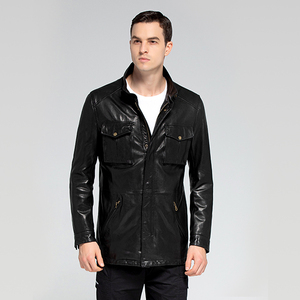 Popolare e personalizzabile-<span class=keywords><strong>giacca</strong></span> di <span class=keywords><strong>vera</strong></span> <span class=keywords><strong>pelle</strong></span> da <span class=keywords><strong>uomo</strong></span> nera di alta qualità - Product Image 5