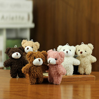 Jolie peluche d'ours, accessoires vestimentaires, pendentif, porte-clés, ornement pour mariage, petit cadeau, emballage en sac en filet