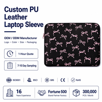 Housse d'ordinateur portable personnalisée BSCI 15,6 pouces avec fermeture éclair, en cuir PU, étui de protection pour MacBook / iPad / tablette