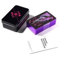 Cartes de Tarot à impression personnalisée avec guide, haute qualité, prix d'usine, vente en gros, bords dorés, papier noir, Oracle Deck