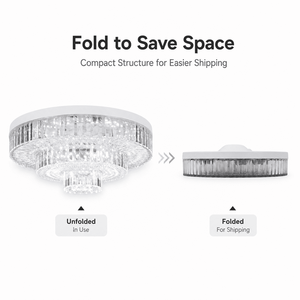 Lustres KEOU 50W 80W, luminaires suspendus modernes de luxe pliables en polycarbonate pour salon et chambre à coucher - Product Image 2