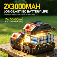 DELUN Motoculteur sans fil compact 21V, batterie 3.0Ah, largeur de travail 300mm, profondeur de travail 220mm, pour la culture des jardins et des pelouses