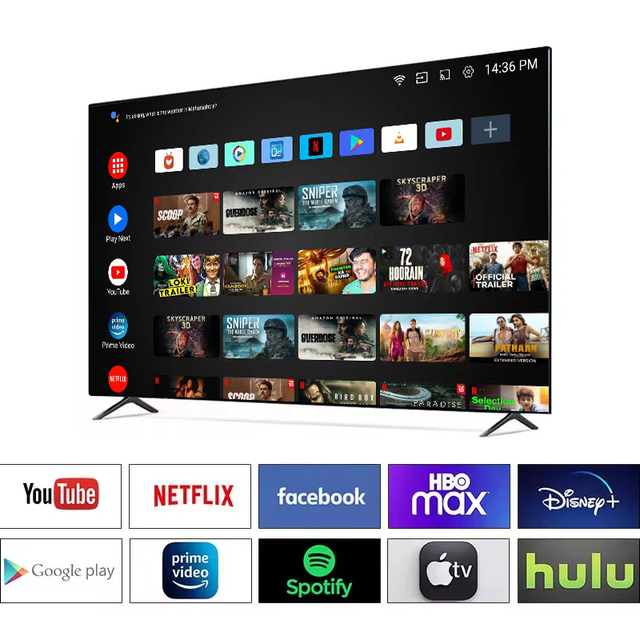 Factory Cheap 32-Inch Android Ultra-thin High-definition Smart WIFI LED/LCD T2 TV 4K/2K HD Frame Television for Hotel Family Use