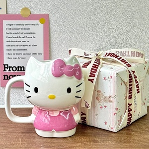 Nueva Taza de Oficina con Diseño de Gatito Sanrio <span class=keywords><strong>Kawaii</strong></span>, Linda Taza con Lazo, Estilo Americano, Aislada al Vacío, Ecológica, Mantiene la Temperatura por 6 Horas - Product Image 5