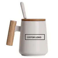Арабская кофейная кружка с деревянной ручкой, Экологически чистая чашка, кофейная кружка на заказ, чашки с логотипом на заказ с крышкой, ложкой, подарочная коробка