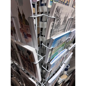 Kim loại thiệp chúc mừng hiển thị xoay Rack đứng lịch thể lịch bưu thiếp Brochure hiển thị giá - Product Image 6