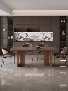 Mesa de comedor de madera maciza estilo retro americano Vishuplin para sala de estar, ideal para apartamentos pequeños, nuevo modelo 2025, estilo medieval francés - Product Image 4