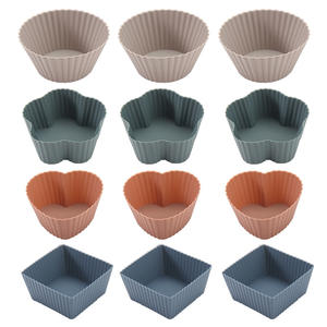 Moldes de Silicona Reutilizables para Muffins y Brownies, Forma Cuadrada y de Corazón, Aptos para Alimentos, Libres de BPA, Coloridos, para Horno - Product Image 5
