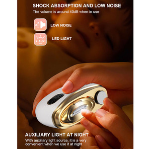 Vente en gros 2-en-1 <span class=keywords><strong>coupe</strong></span>-ongles électrique automatique USB <span class=keywords><strong>coupe</strong></span>-ongles et polisseuse à lame incurvée pour bébés adultes - Product Image 4