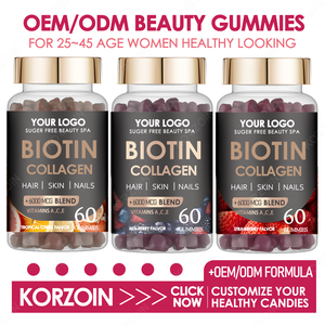 Complément alimentaire OEM BIOTINE COLLAGÈNE ET BIOTINE EN GOMMES VITAMINES ET SUPPLÉMENTS POUR LES FEMMES HAIR GUMMIES - Product Image 2