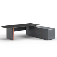 Bureau de direction moderne et luxueux, table d'ordinateur laquée pour le bureau à domicile