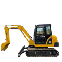 Excavatrice hydraulique Komatsu PC56 d'occasion, 5,3 tonnes, pour travaux de construction