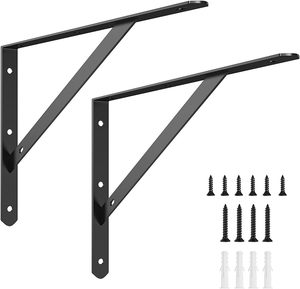 Soporte Triangular para Estantes, Soporte de Pared de 90 Grados, Soportes Flotantes para Estantes, Soporte Metálico Resistente para Tableros de Madera - Product Image 2