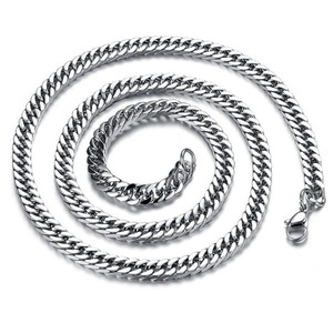 Fashion Jewelry <strong>Men's</strong> Stainless Steel Necklace Handmade Four-sided Grinding <strong>Chain</strong> <strong>Men's</strong> <strong>Accessories</strong> - Product Image 1
