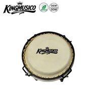 Bongo Drum Percussion Musical Instrument Wood Bongo Drum With Sheepskin for Performance Stage