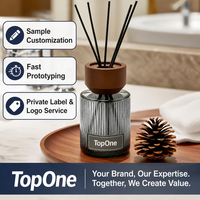 Diffuseur de parfum TopOne Gifts, senteur pivoine et bois d'agar, flacon en verre haut de gamme pour salon, bureau et yoga