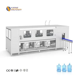 600BPH 가득 차있는 자동적인 드럼 20 리터는 5 개 갤런 순수한 물 생산 라인 충전물 기계를 병에 넣었습니다
