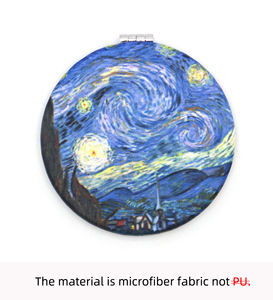 Espejos compactos plegados redondos portátiles, tela de microfibra, espejo de bolsillo, espejo de tela plegable - Product Image 6