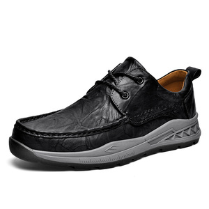 Chaussures de conduite professionnelles en cuir souple et confortable à semelle épaisse, modèle 2026, en cuir de vachette de haute qualité - Product Image 5