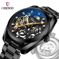 Nouvelle montre CHENXI 2023, vente en gros d'usine, montres mécaniques automatiques pour hommes, étanches, en acier inoxydable, squelette, diamant, montre homme