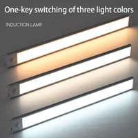 Lampe de nuit LED rechargeable à détecteur de mouvement moderne, température de couleur réglable, fixation murale magnétique pour salle de bain et placard