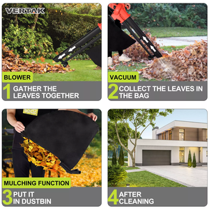Greenworks VERTAK — <span class=keywords><strong>broyeur</strong></span> de feuilles de jardin Portable, 3000W, appareil électronique à corde, sous vide, avec sac à dos - Product Image 5