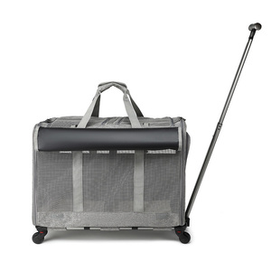 Havayolu onaylı tekerlekler üzerinde en büyük kapasiteli arabası arabası Pet haddeleme tekerlekler ile evcil hayvan çantası köpek kedi taşıyıcı özel Logo - Product Image 6