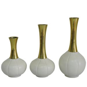 Decoración moderna de lujo para el hogar y la boda, florero de Metal blanco plateado, macetas de latón de hierro de vidrio de aluminio para Decoración de mesa - Product Image 2