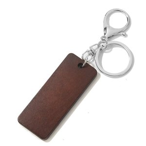 Biểu tượng tùy chỉnh woodkeychain Trống Gỗ Keychain gỗ da Carabiner móc khóa - Product Image 3