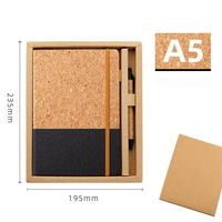 Nouveau planificateur A5 avec couverture en liège écologique Logo personnalisé Pages personnalisées Carnets de notes avec porte-stylo Coffret cadeau