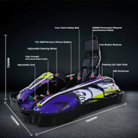 Kupao Dash Go Kart Eléctrico de un Solo Asiento para Adultos y Adolescentes, Gocart de Carreras de 70KM/H