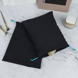 Sac à bijoux en toile de coton avec cordon de serrage, impression de logo personnalisée, petit sac cadeau en toile pour bijoux - Product Image 3