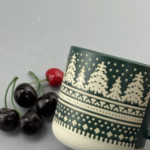 Perfect Quality Cartoon Pattern Eco-friendly Stoneware Ceramic <b>Red</b> Green Dishwasher & <b>Microwave</b> Safe Bulk Mugs - Product Image 6