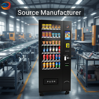 Máquina Expendedora Refrigerada Pequeña Antirrobo, Snackautomat Europeo con Cerradura Reforzada, Compresor de Marca, SDK para Minoristas Basado en la Nube