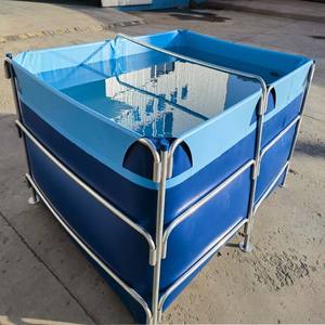 Tanque de agua cuadrado de tubo galvanizado de alta calidad, <span class=keywords><strong>piscina</strong></span> suave de agricultura al aire libre engrosada de material de PVC popular - Product Image 3
