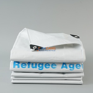 Bâche en PE tissée enduite blanche, imperméable, pour extérieur, jardin, abri pour animaux, protection contre la pluie, <span class=keywords><strong>pergola</strong></span>, enclos - Product Image 6