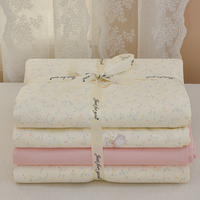 Ensemble de literie en coton pur French Country Rose, 4 pièces, draps, taies d'oreiller, housses de couette